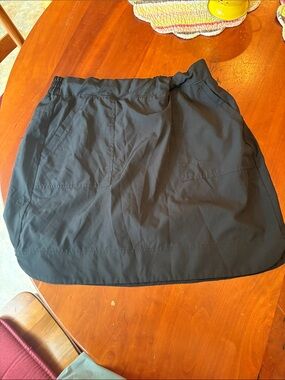 RBX Black Elastic-Waist Skort with Front Pockets